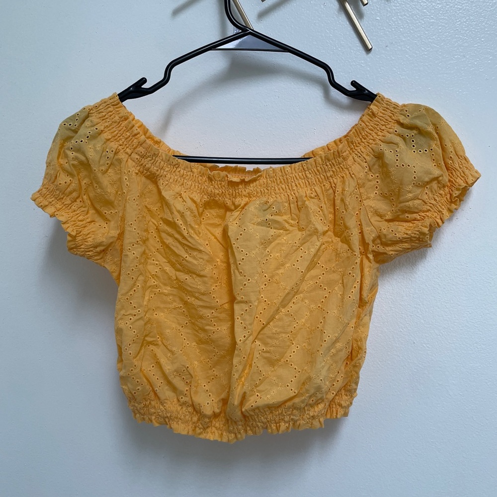 golden yellow crop top
